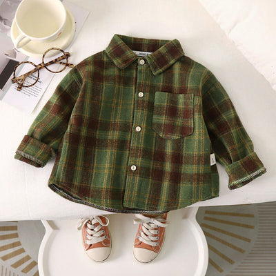 Camisa de Cuadros Casual para Niños - Perfecta para Primavera y Otoño - Image 11