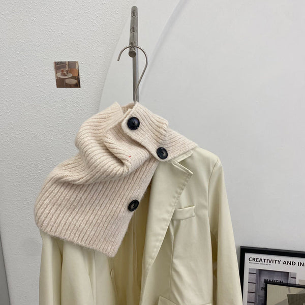 Cuello Calentador con Botones para Mujer