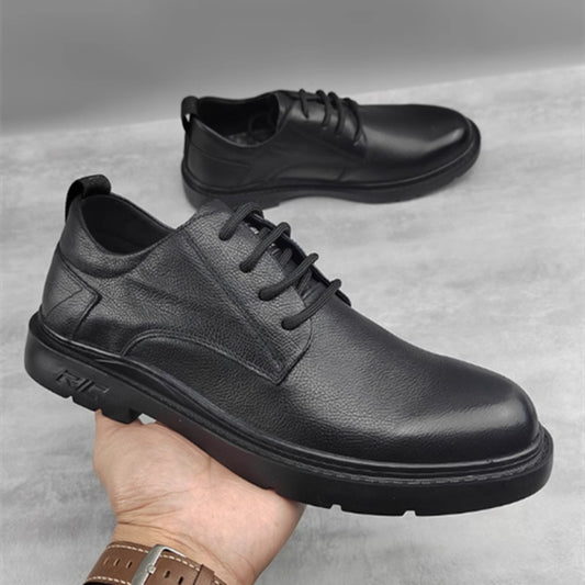 Zapatos de Cuero Casual para Hombre con Suela Antideslizante Reforzada