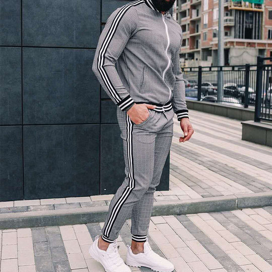 Camisa Deportiva Casual con Cierre y Cuadros para Hombre - Image 3