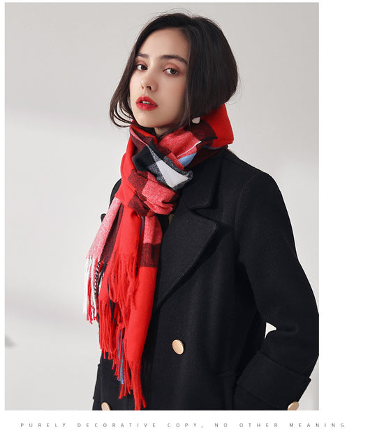 Bufanda de Imitación Cashmere con Rayas Suave - Abrigo Cálido y Elegante - Image 20