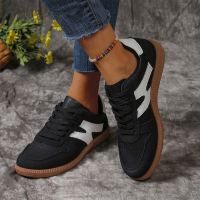 Zapatos Planos Casuales para Mujer con Diseño Colorblock y Punta Redonda - Image 9