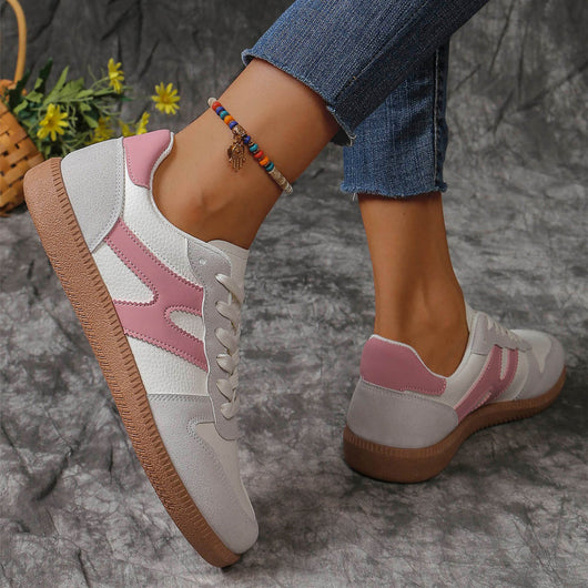 Zapatos Planos Casuales para Mujer con Diseño Colorblock y Punta Redonda - Image 3