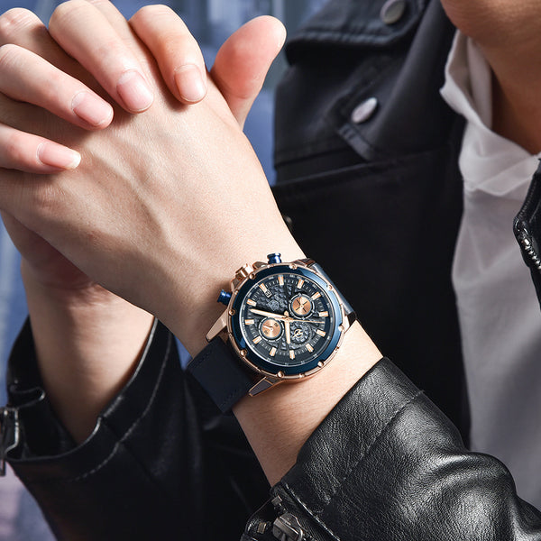 Reloj Multifunción Binya para Hombre - Cuarzo Resistente