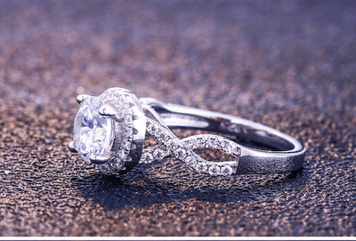 Anillo de Bodas en Plata de Ley para Mujer con Diamante de 1 Quilate - Image 7
