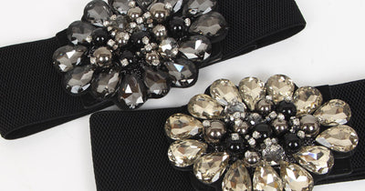 Cinturón Elástico con Strass Estilo Europeo y Americano - Image 2
