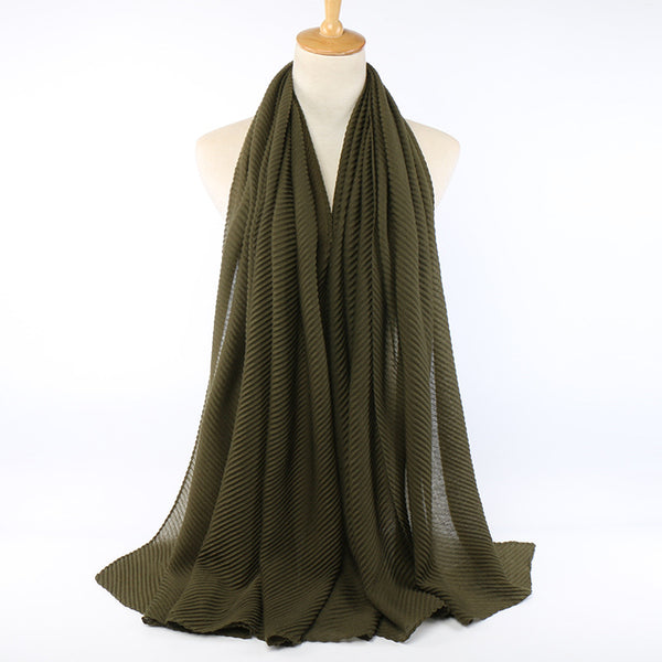 Pañuelo de algodón plisado para mujer - Image 6