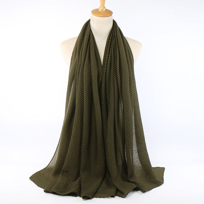 Pañuelo de algodón plisado para mujer - Image 6