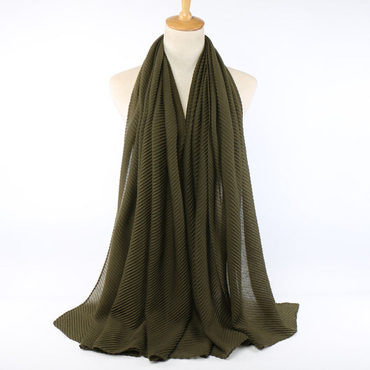 Pañuelo de algodón plisado para mujer - Image 6