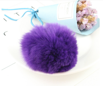 Llavero Pompón de Pelo de Conejo - Accesorio DIY Hecho a Mano - Image 3