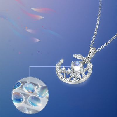 Collar Colgante Estrella y Luna con Piedra de Luna Natural - Image 8