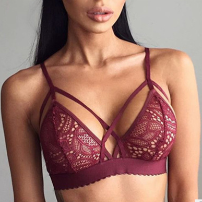 Sostén de Encaje Hueco con Pétalos - Lencería Seductora para Mujer - Image 6