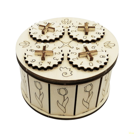 Caja Fuerte de Madera con Candado de Transmisión Mecánica - Image 8