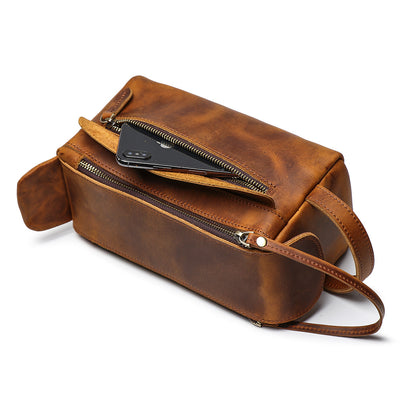 Bolsa Multifuncional de Cuero Estilo Retro para Hombre - Image 4