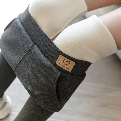 Leggings Talla Grande Gris Sólido con Bolsillos y Tela Elástica - Image 9