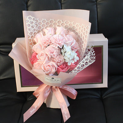 Ramo de 19 Rosas de Jabón - Caja Regalo Día de Enamorados - Image 3