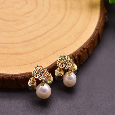 Aretes Exclusivos de Perla Barroca Natural Edison - Image 3