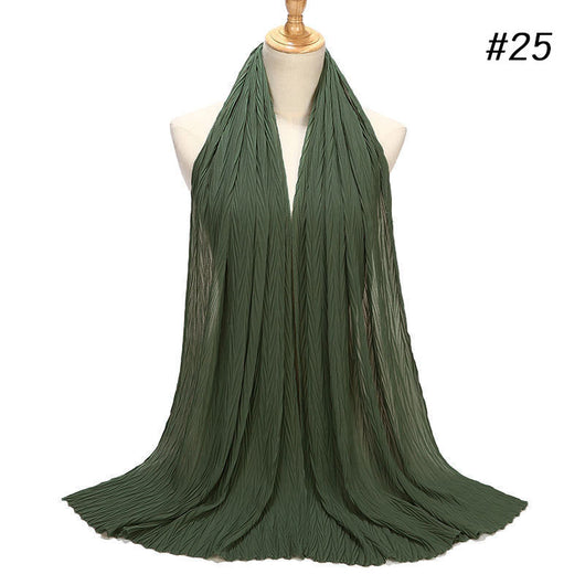 Hijab Chiffón Plisado con Efecto Perla - Capa Versátil - Image 25