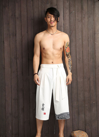 Pantalones Cortos de Lino para Hombre - Diseño Holgado y Fresco - Image 4
