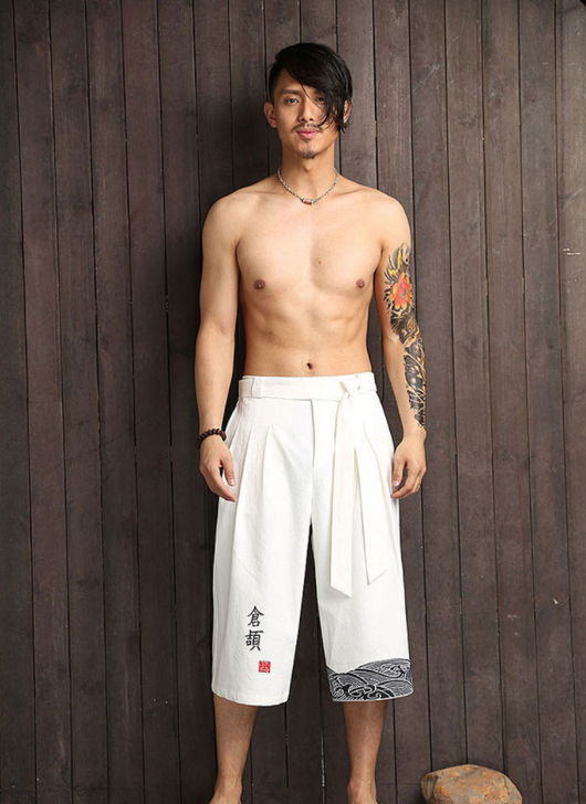 Pantalones Cortos de Lino para Hombre - Diseño Holgado y Fresco - Image 4
