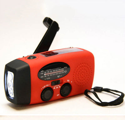 Radio Linterna Multifunción con Carga Solar y Manivela USB - Image 8