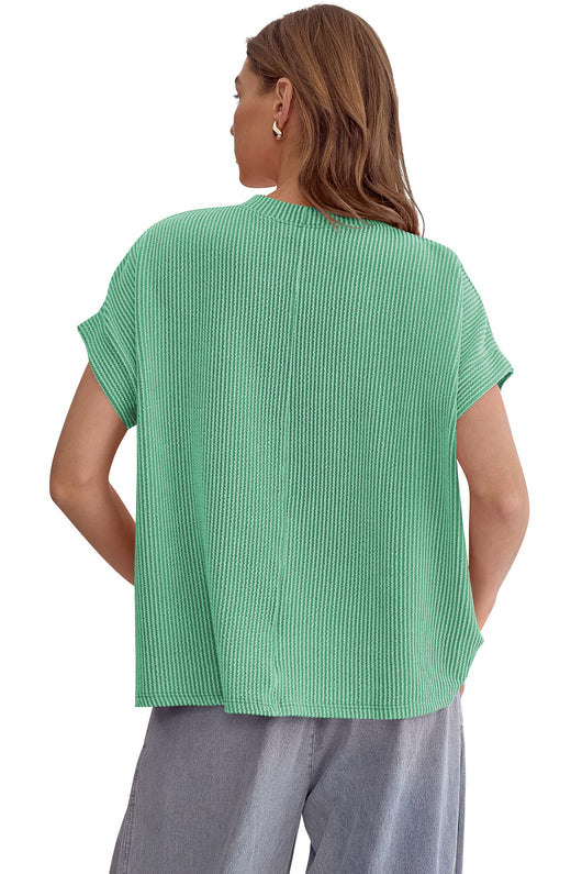 Blusa Suelta de Rayas con Mangas Murciélago - Top Cómodo y Versátil para Mujer - Image 8