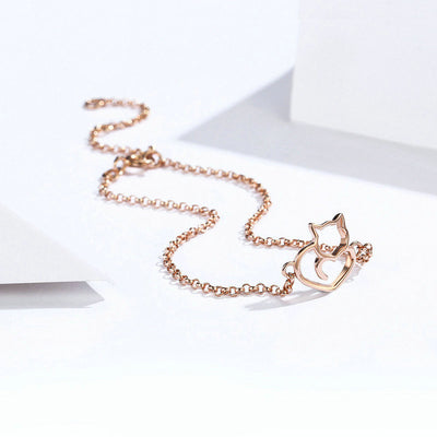 Pulsera de Plata con Gato Adorable - Image 2