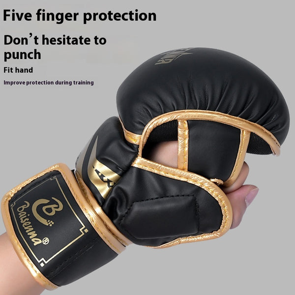 Luvas de Boxe Sanda com Saco de Areia para Treinamento Profissional