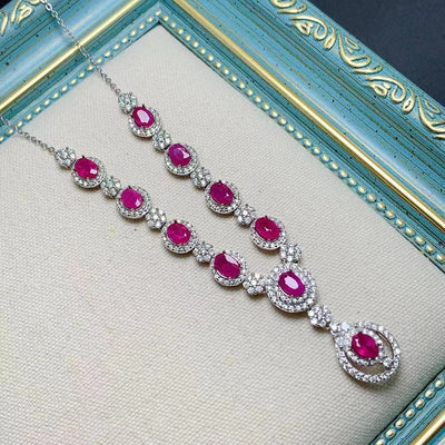Collar de Plata 925 con Rubí Natural Engarzado - Image 9