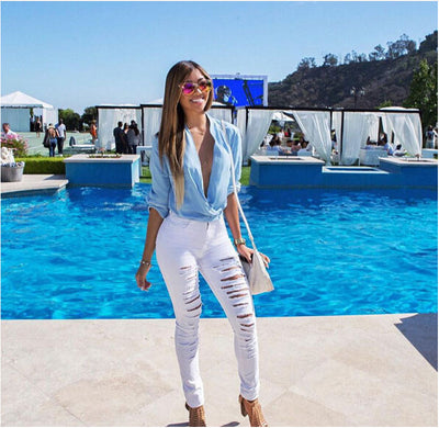 Leggings Denim Rotos con Stretch - Estilo Urbano Desgarrado - Image 3