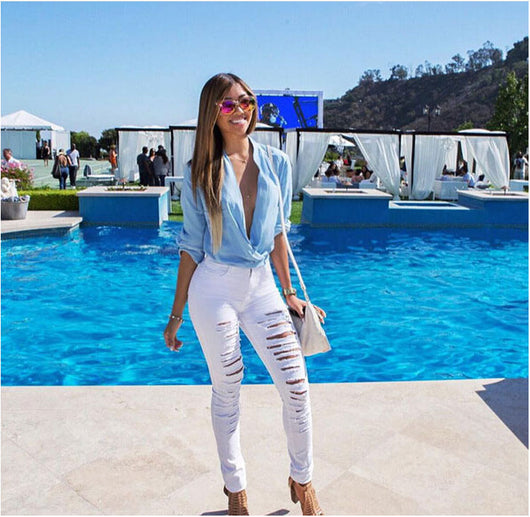 Leggings Denim Rotos con Stretch - Estilo Urbano Desgarrado - Image 3