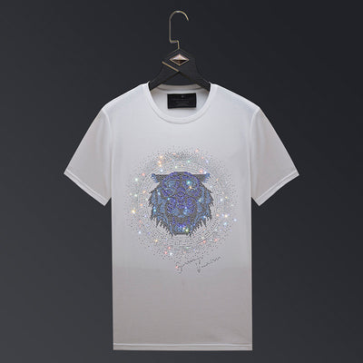 Camiseta Tigre Strass Talla Grande Hombre Manga Corta Algodón Verano - Image 7