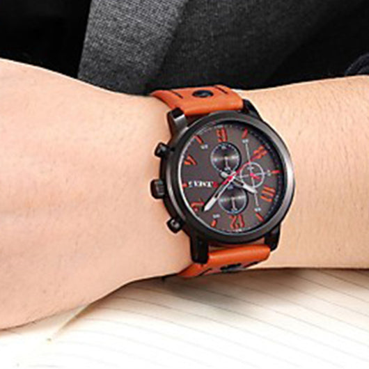 Reloj de Cuarzo con Diseño de Tres Esferas - Estilo Deportivo Moderno - Image 3