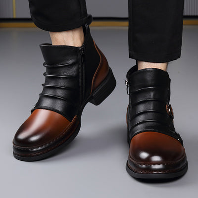 Botas Térmicas Retro Estilo Británico para Hombre con Forro de Lana y Cierre Lateral - Image 2