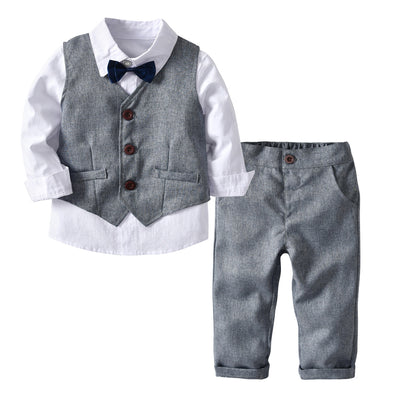 Conjunto Formal para Niños: Camisa Manga Larga y Pantalón Chaleco