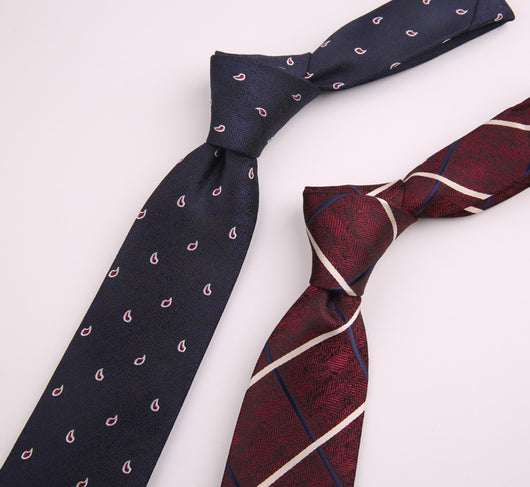 Corbata Formal de Poliéster con Diseño Floral y Rayas para Hombre - Image 5