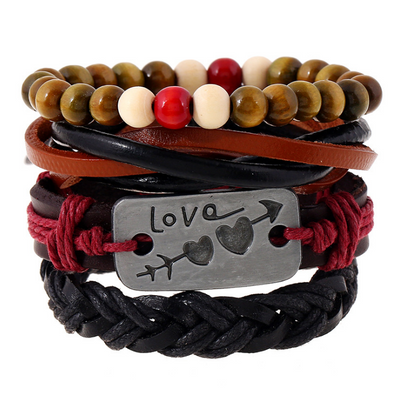 Pulseras de Cuero con Abalorios Artesanales - Image 14