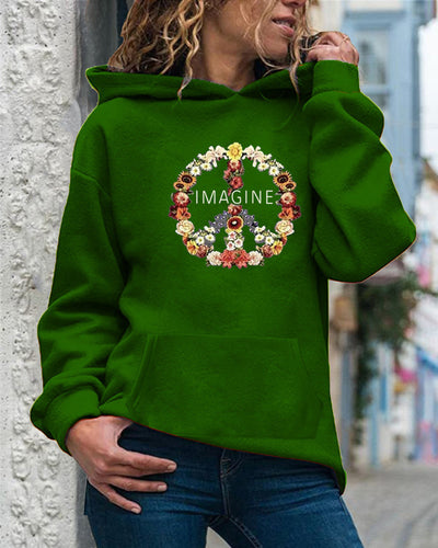 Sudadera con Capucha y Cordón Ajustable de Manga Larga para Mujer - Image 20