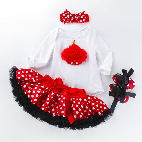 Conjunto de Romper con Falda Tul para Bebés y Niñas