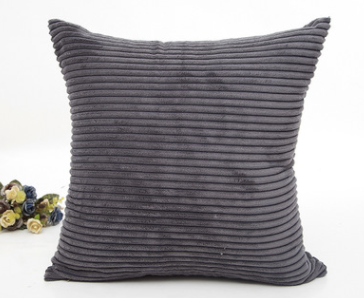 Juego de Funda de Almohada y Cojín de Pana Acanalada Suave con Patrón de 2.5 Rayas - Image 4