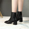 Botas para Mujer con Tacón Grueso y Talla Grande