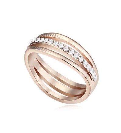 Anillos de Cristal Austriaco Premium - Joyería Elegante de Diseño Coreano