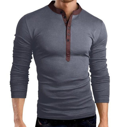 Blusa Slim Cuello en V Profundo Manga Larga Color Sólido - Image 9