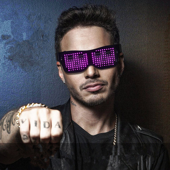 Gafas de Sol LED Inteligentes con Obturador Luminoso Bluetooth