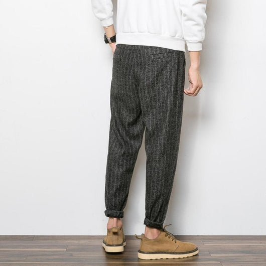 Pantalones Harem a Rayas - Comodidad y Estilo Casual - Image 3