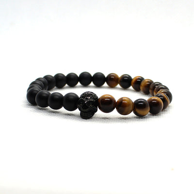 Pulsera de Calavera con Piedras Naturales para Hombre - Image 6