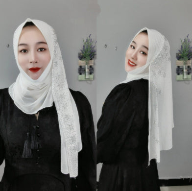 Turbante Envolvente con Detalles Brillantes y Toalla Absorbente - Image 13