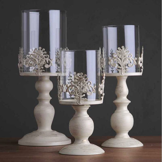 Portavelas Decorativo Cubo Metálico - Soporte de Velas Elegante