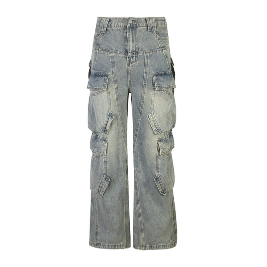 Pantalones Cargo Vaqueros Multibosillo para Hombre