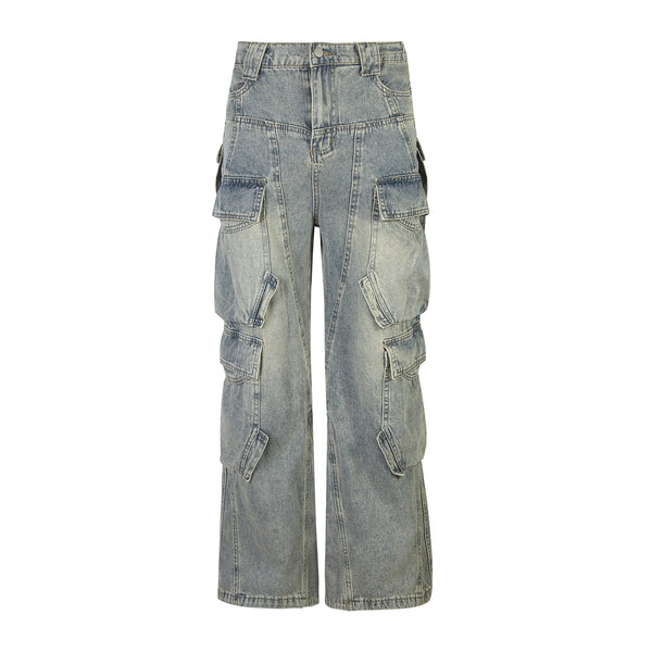 Pantalones Cargo Vaqueros Multibosillo para Hombre